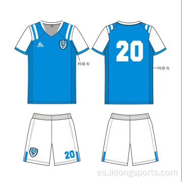 Juego de uniformes de equipo de fútbol de poliéster hecho a medida